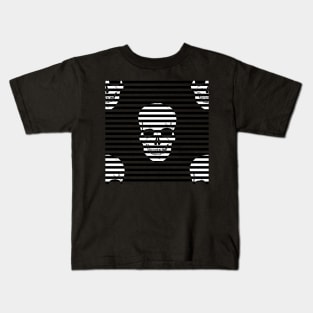 trippy skull pattern Kids T-Shirt